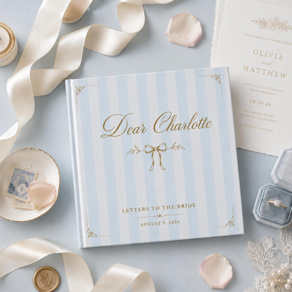 Personalized Bridal Shower Guest Book, Letters To The Bride Book, Wedding Scrapbook Album, Hen Do Book, Bride To Be Gift