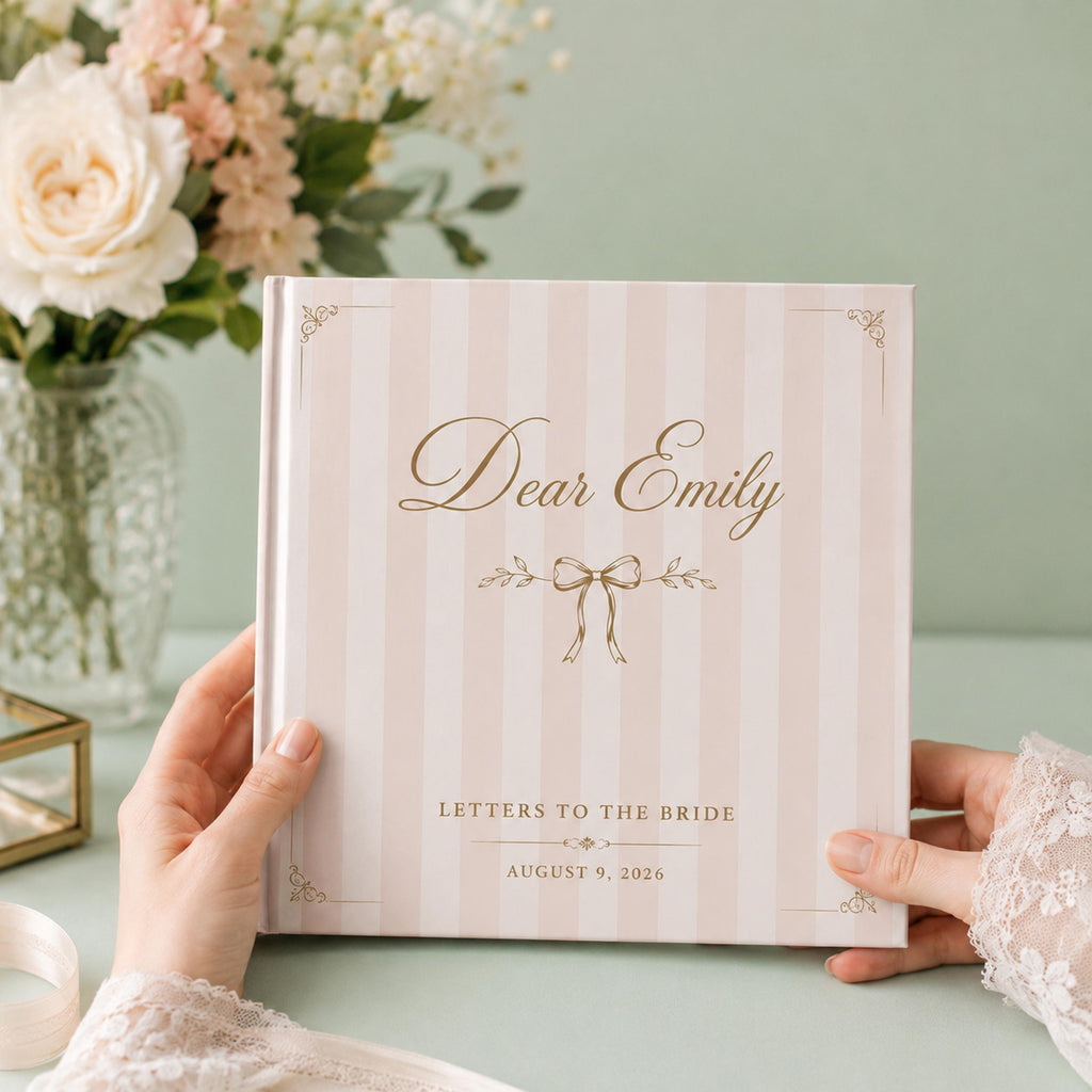 Personalized Bridal Shower Guest Book, Letters To The Bride Book, Wedding Scrapbook Album, Hen Do Book, Bride To Be Gift