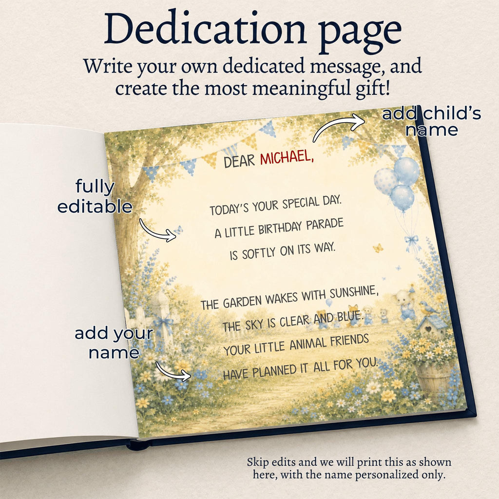 Personalized First Birthday Story Book