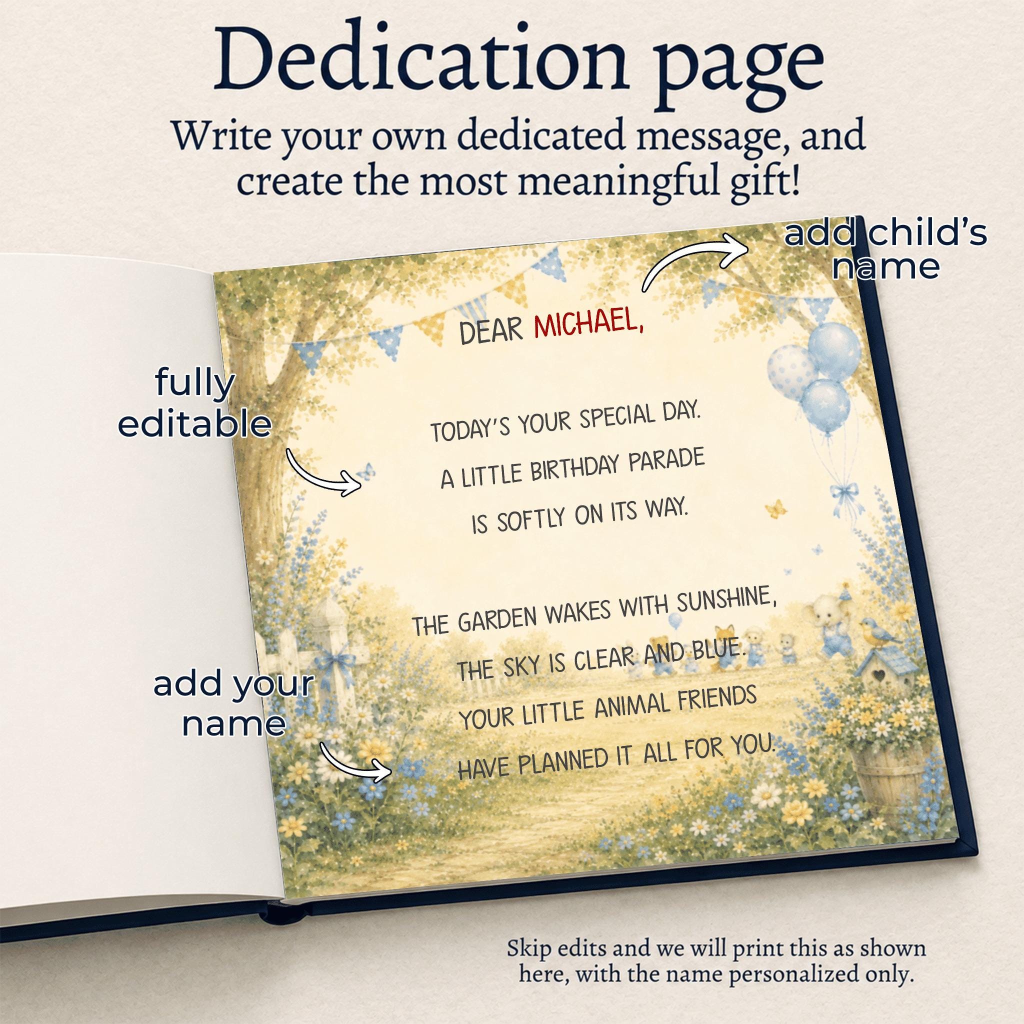 Personalized First Birthday Story Book