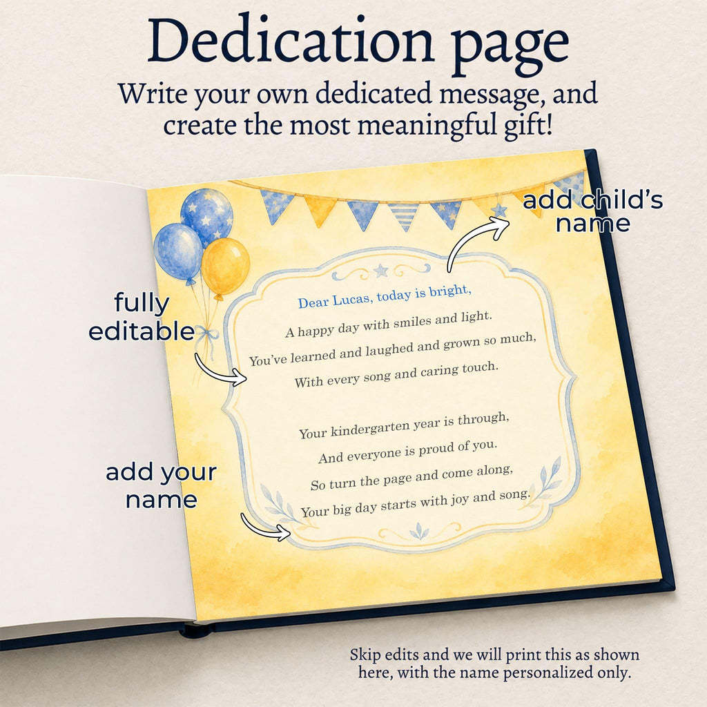 Personalized Kindergarten Graduation Book