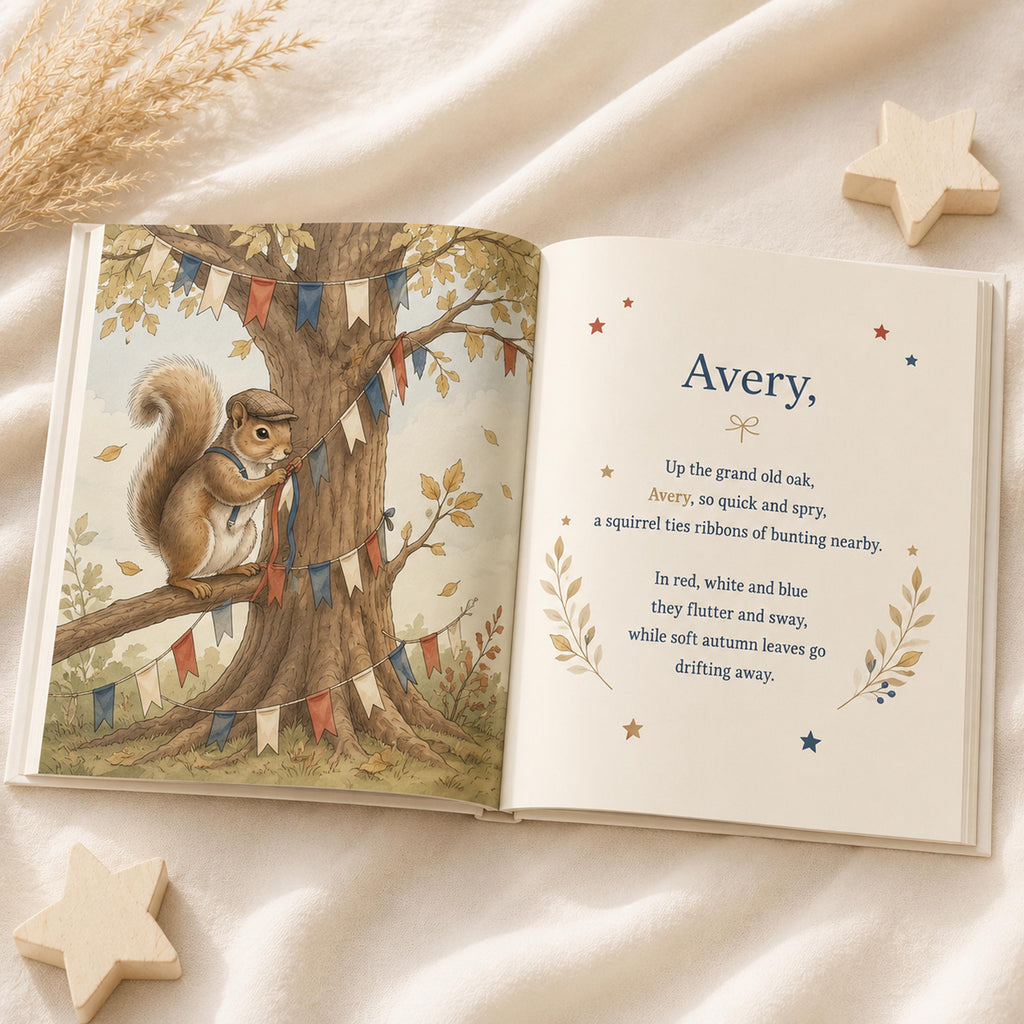 Personalized America 250th Birthday Book, Custom Baby Name Storybook, 1776 2026 Keepsake Gift, Patriotic Baby Gift