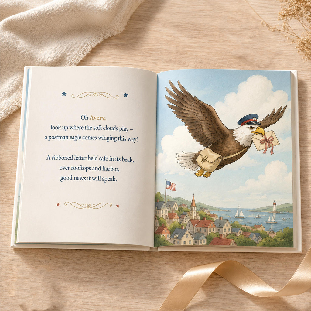Personalized America 250th Birthday Book, Custom Baby Name Storybook, 1776 2026 Keepsake Gift, Patriotic Baby Gift