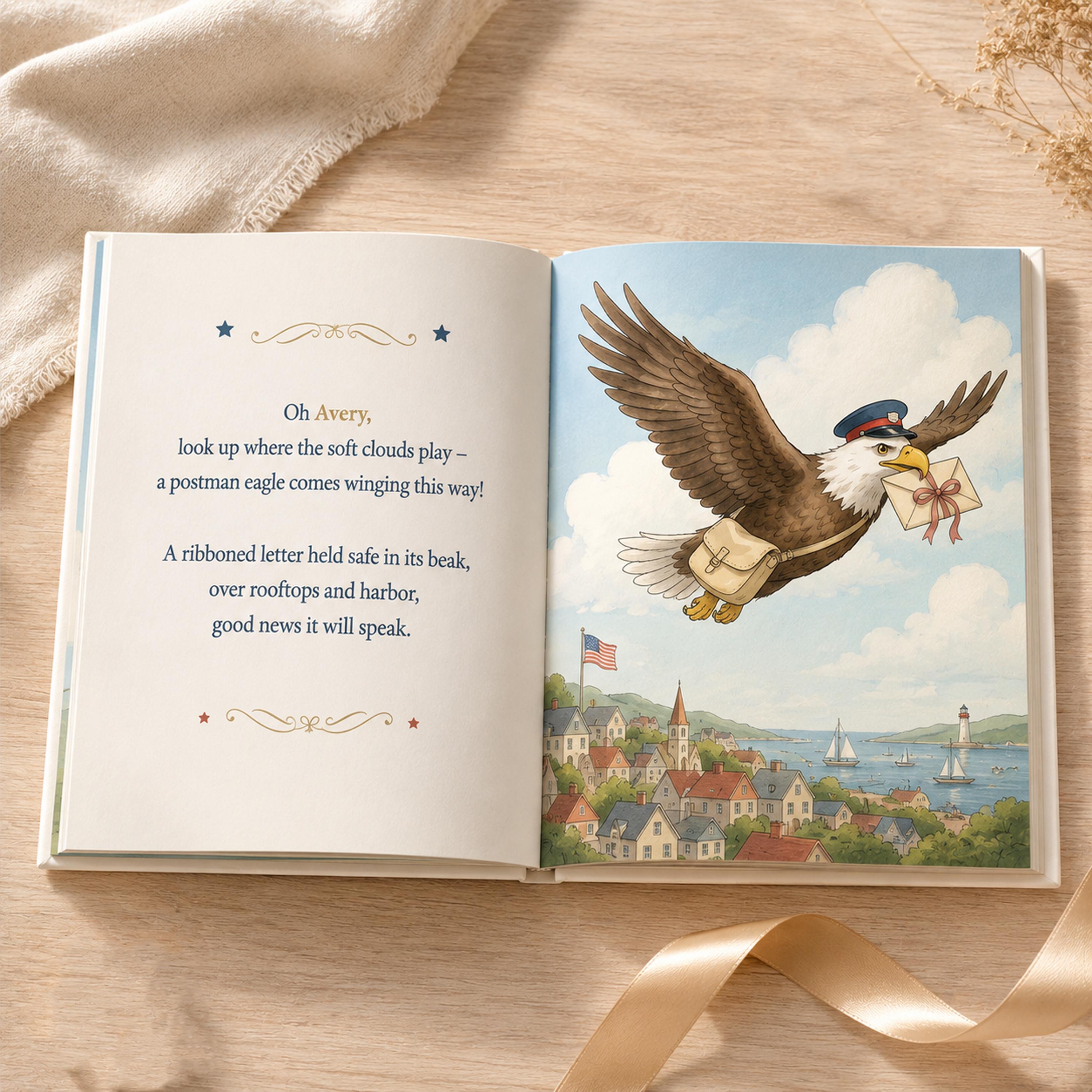 Personalized America 250th Birthday Book, Custom Baby Name Storybook, 1776 2026 Keepsake Gift, Patriotic Baby Gift