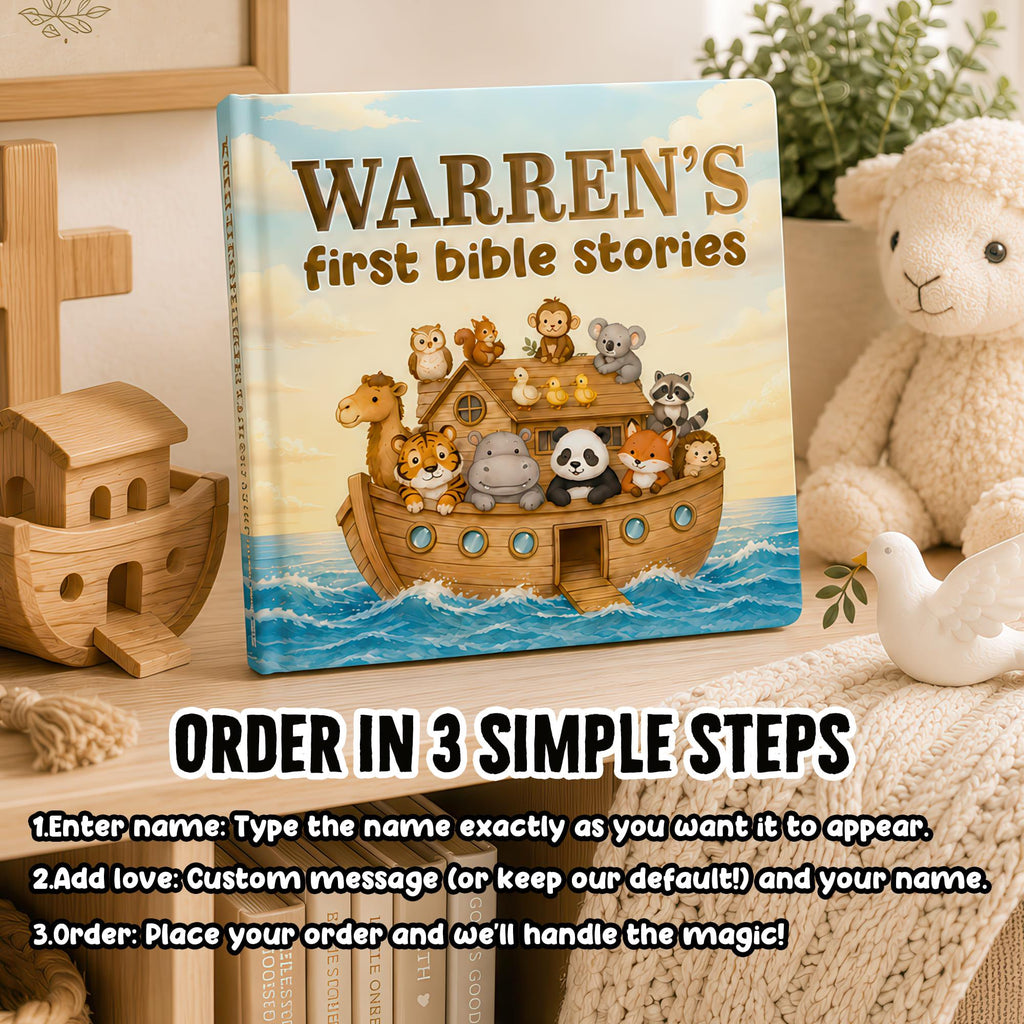Personalized First Bible Stories Book for Kids