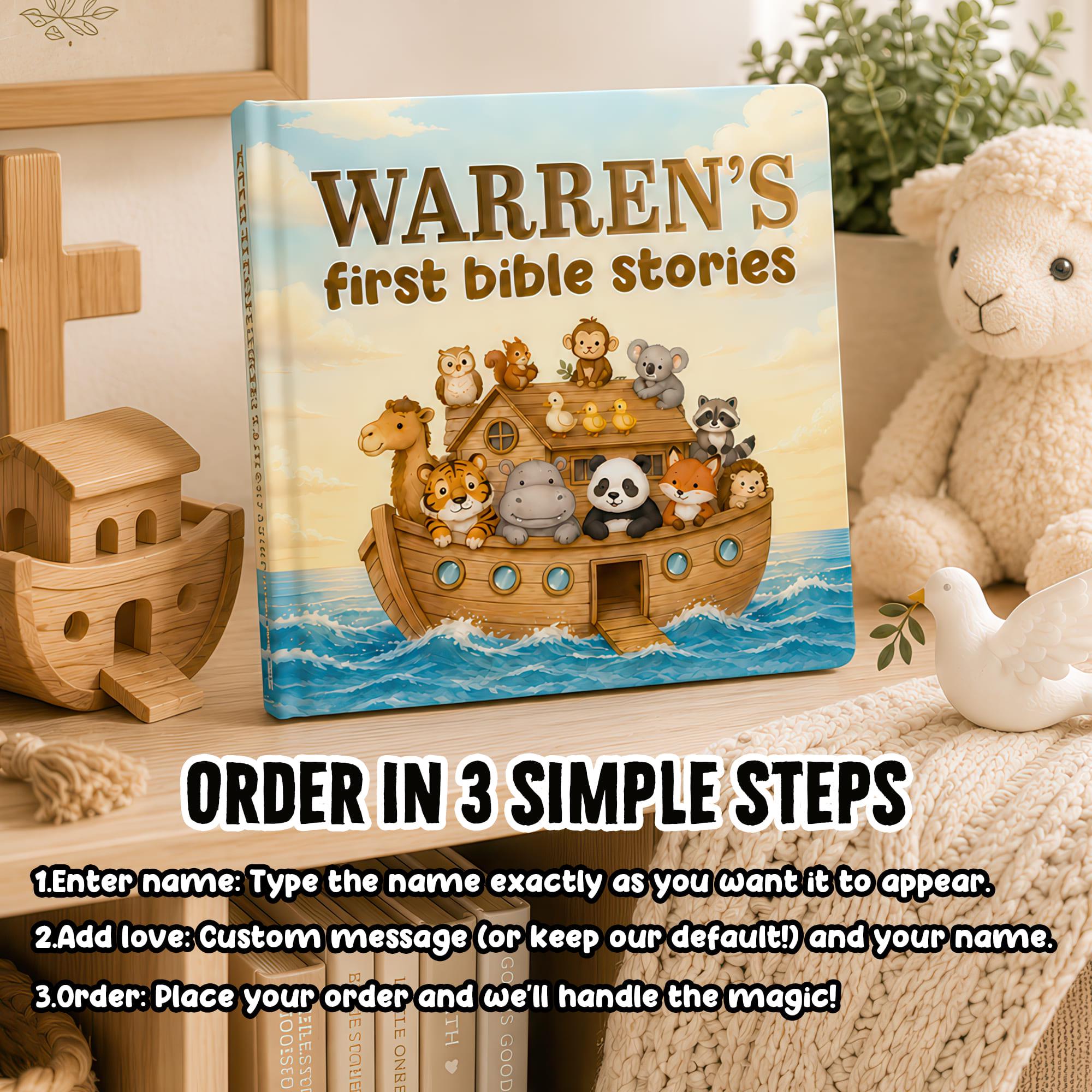 Personalized First Bible Stories Book for Kids