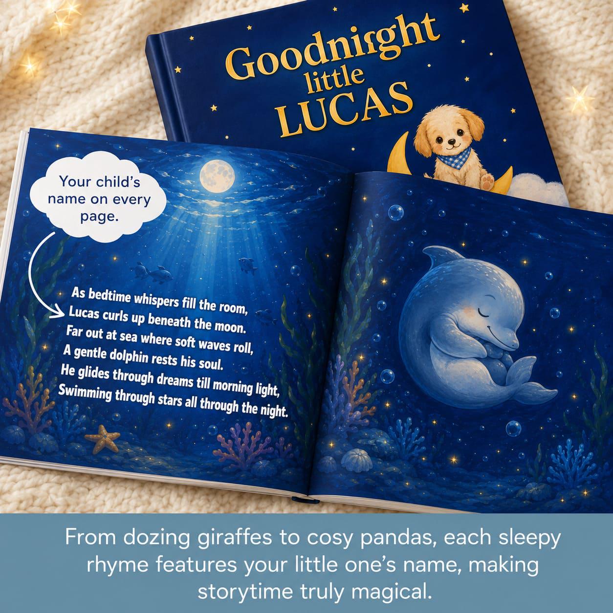 Personalized Baby Bedtime Storybook With Custom Name