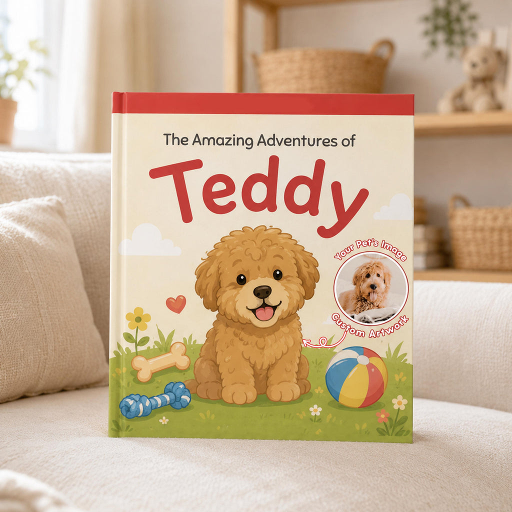 Personalized Kids Story Book with Pet Photo and Name, Custom Dog and Cat Picture Photo Book, Personalized Pet Gift for Kids