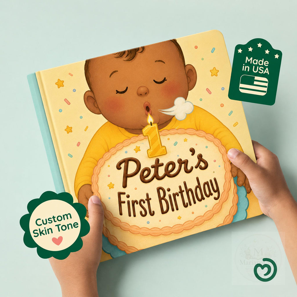 Personalized First Birthday Book for Baby Boy or Girl