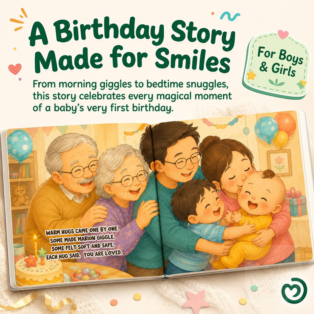 Personalized First Birthday Book for Baby Boy or Girl