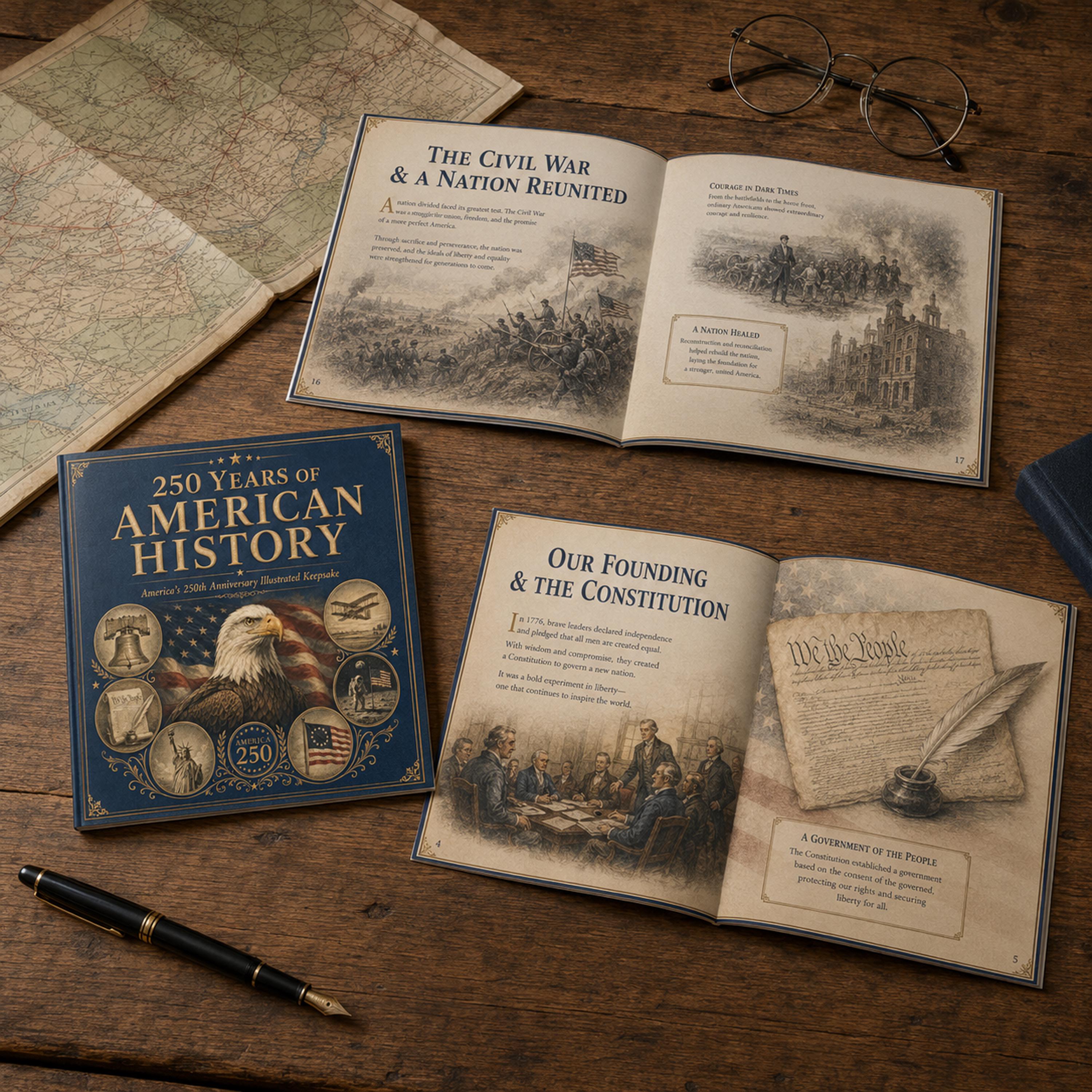 Personalized America 250th Birthday Book, Custom Baby Name Storybook, 1776 2026 Keepsake Gift, Patriotic Baby Gift