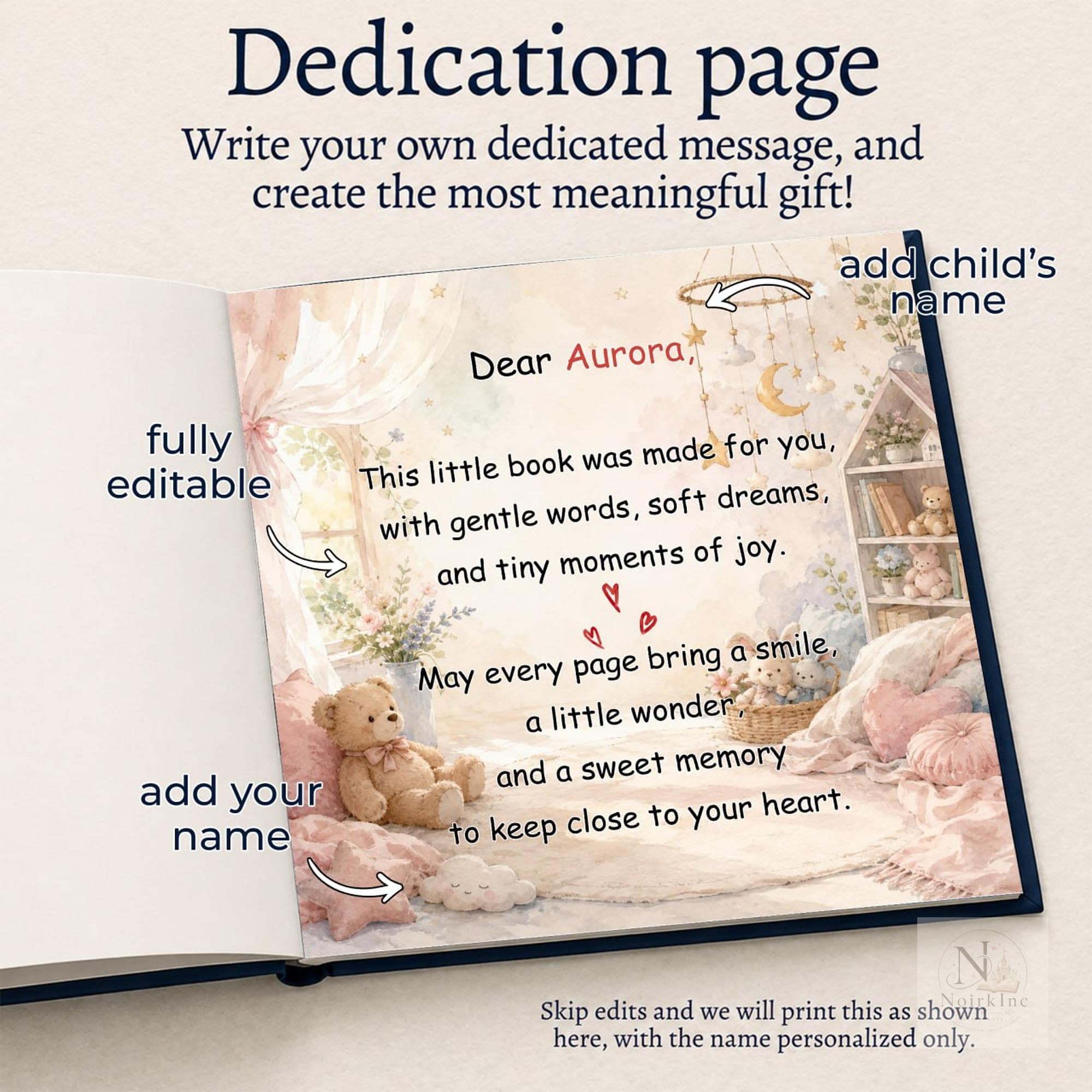 Personalized Baby Girl Rhyme Book