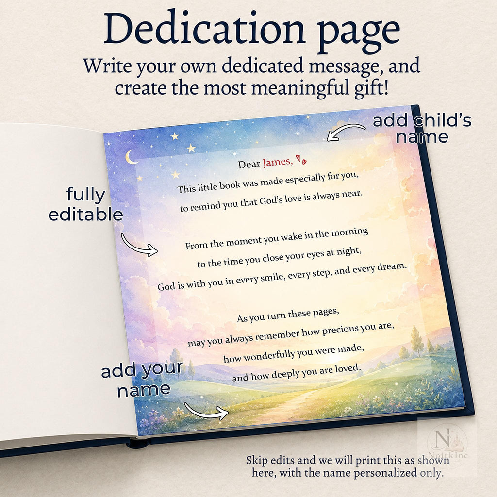 Personalized Christian Book for Kids - Baptism Gift