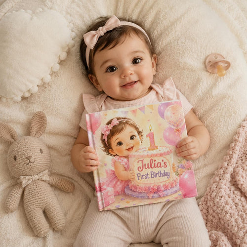 Personalized 1st Birthday Storybook, Custom Baby Book, 1 Year Old Milestone Gift for Girl Boy from Aunt Grandma