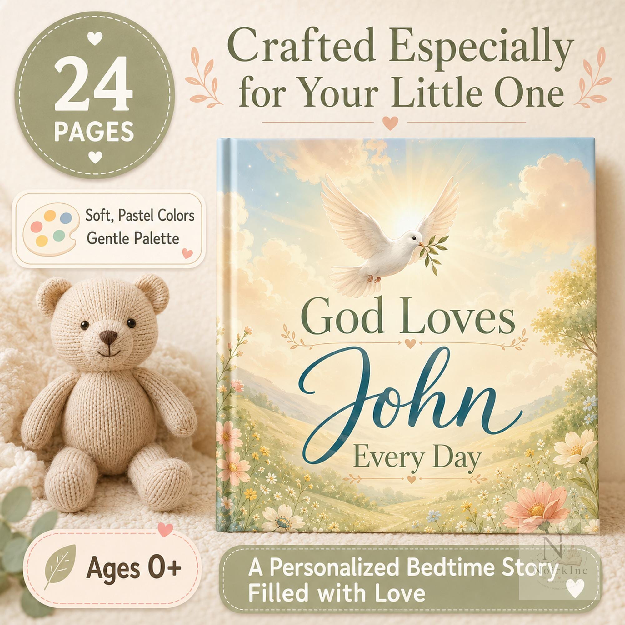 Personalized Christian Baby Book for Boys