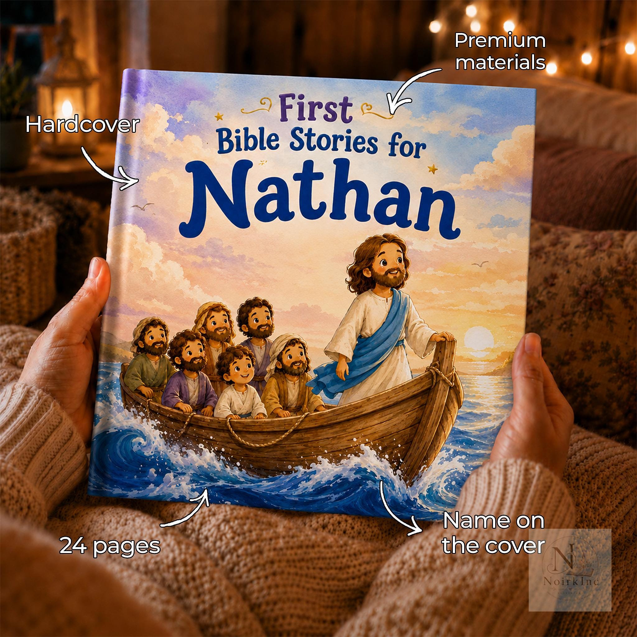 Personalized First Bible Stories Book for Kids