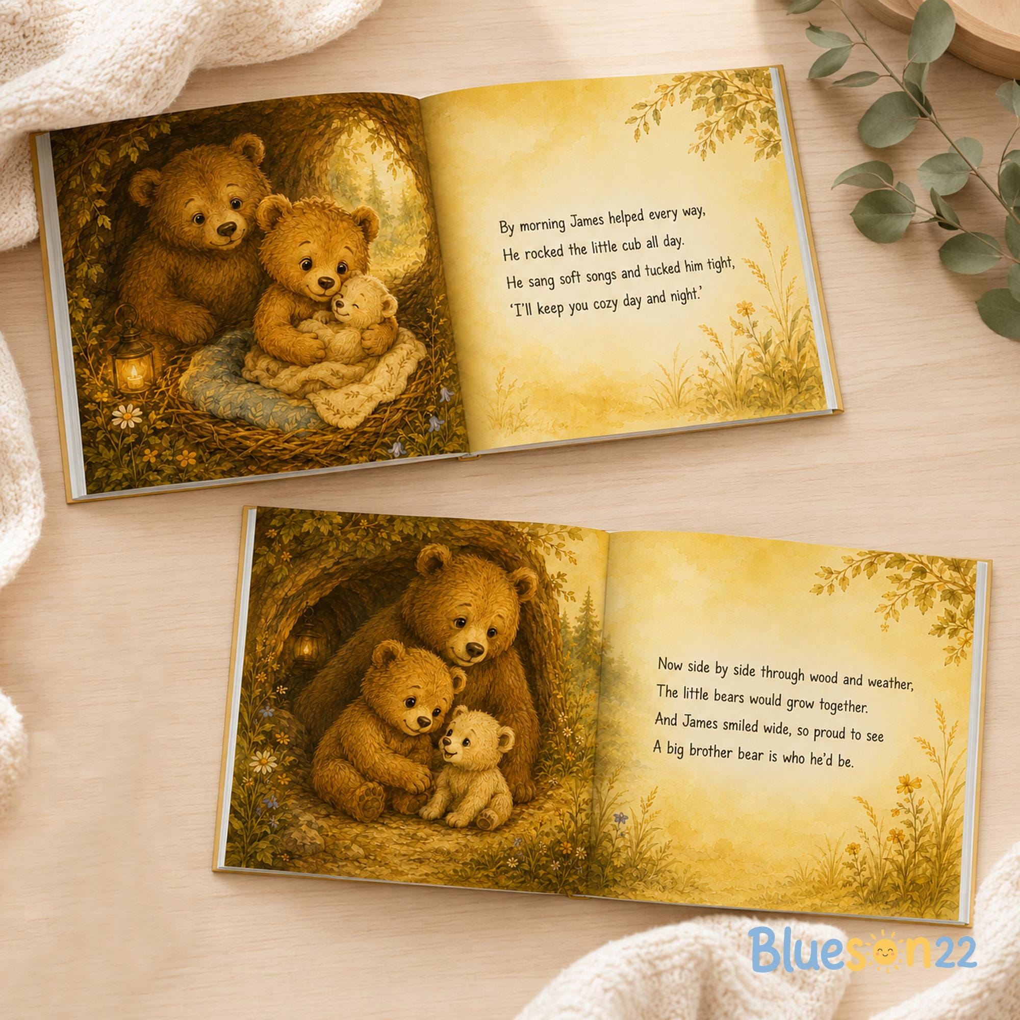 Personalized Baby Story Book, Custom Name Big Brother Gift, Nursery Keepsake Storybook, Baby Shower Gift, Custom Children’s Book