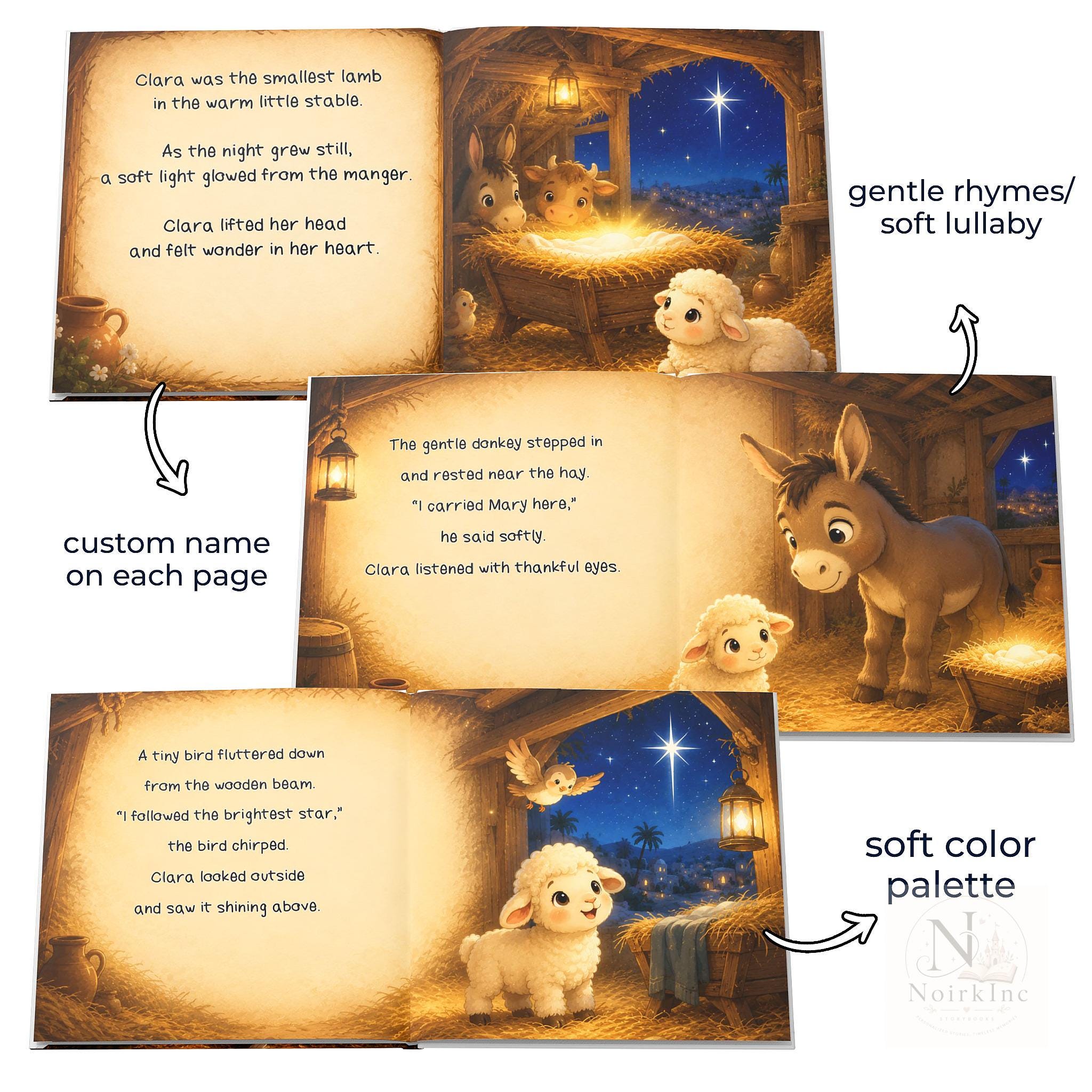 Personalized Baptism Book for Babies, Christian Keepsake