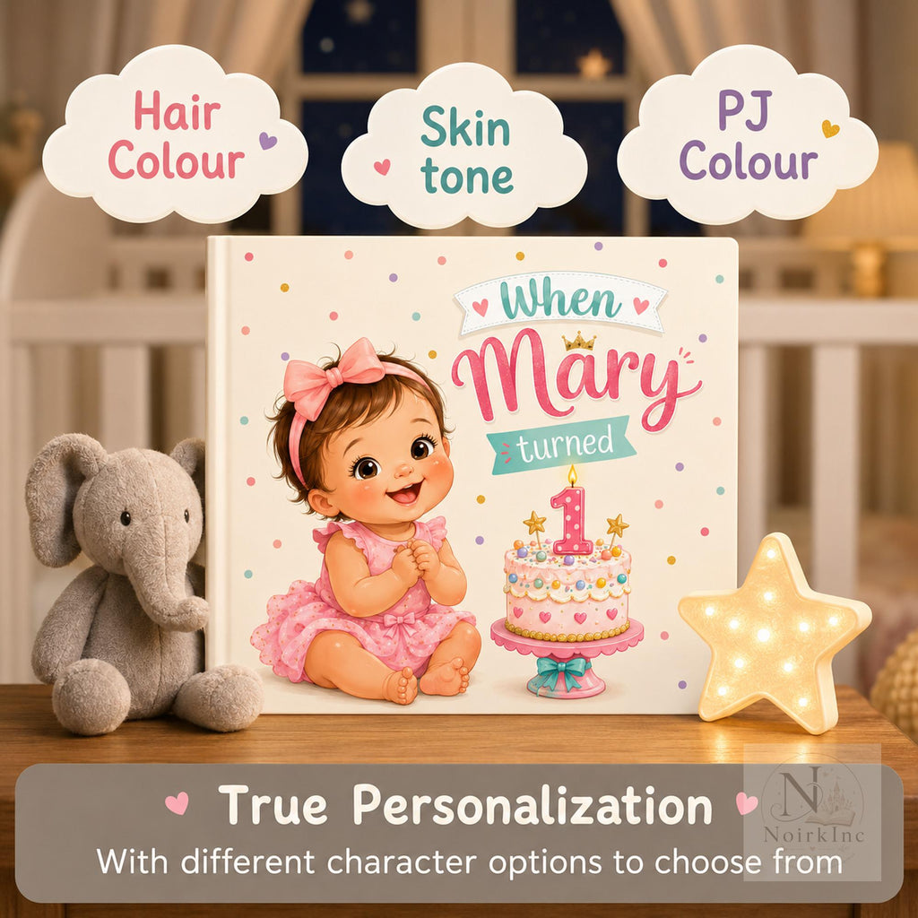 Personalized First Birthday Book for Boys and Girls