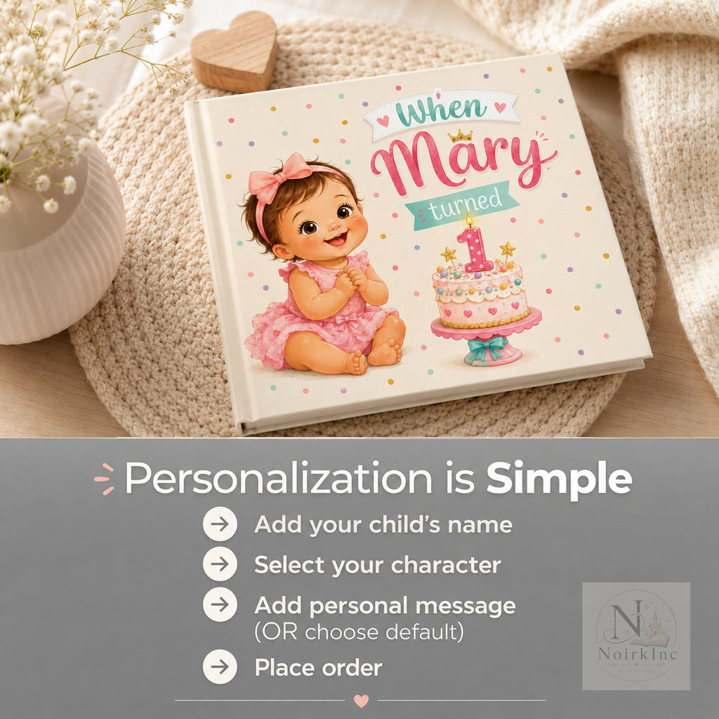 Personalized First Birthday Book for Boys and Girls