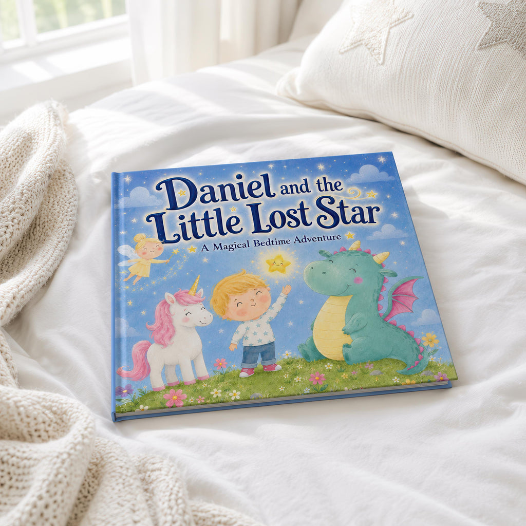 Personalized Bedtime Story Book, Custom Name Children’s Book, Dragon Unicorn Fairy Adventure, Baby Shower Birthday Gift