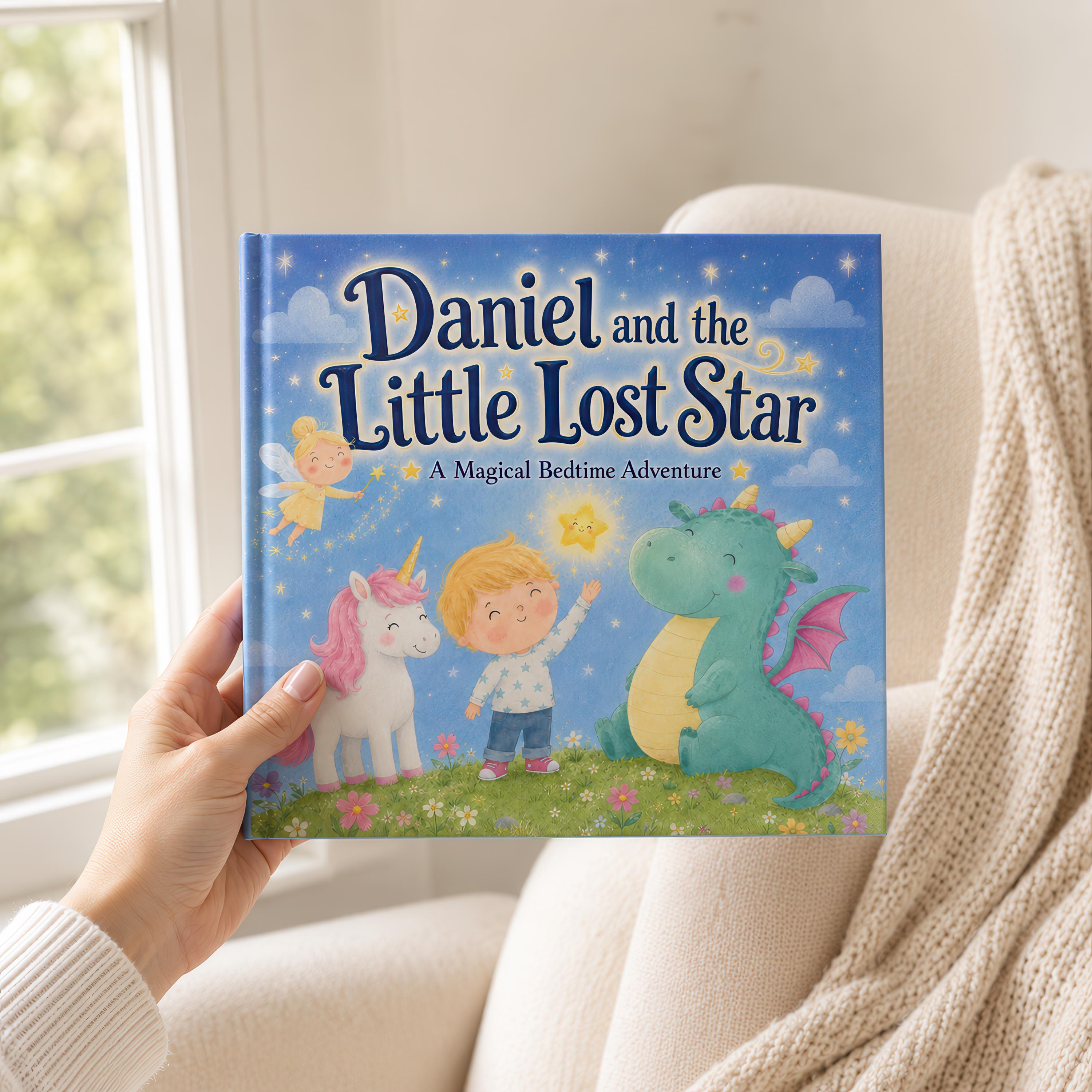 Personalized Bedtime Story Book, Custom Name Children’s Book, Dragon Unicorn Fairy Adventure, Baby Shower Birthday Gift