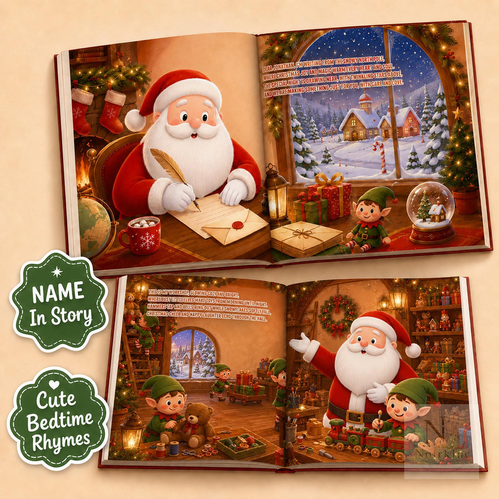 Personalized Christmas Book for Kids With Santa Letter