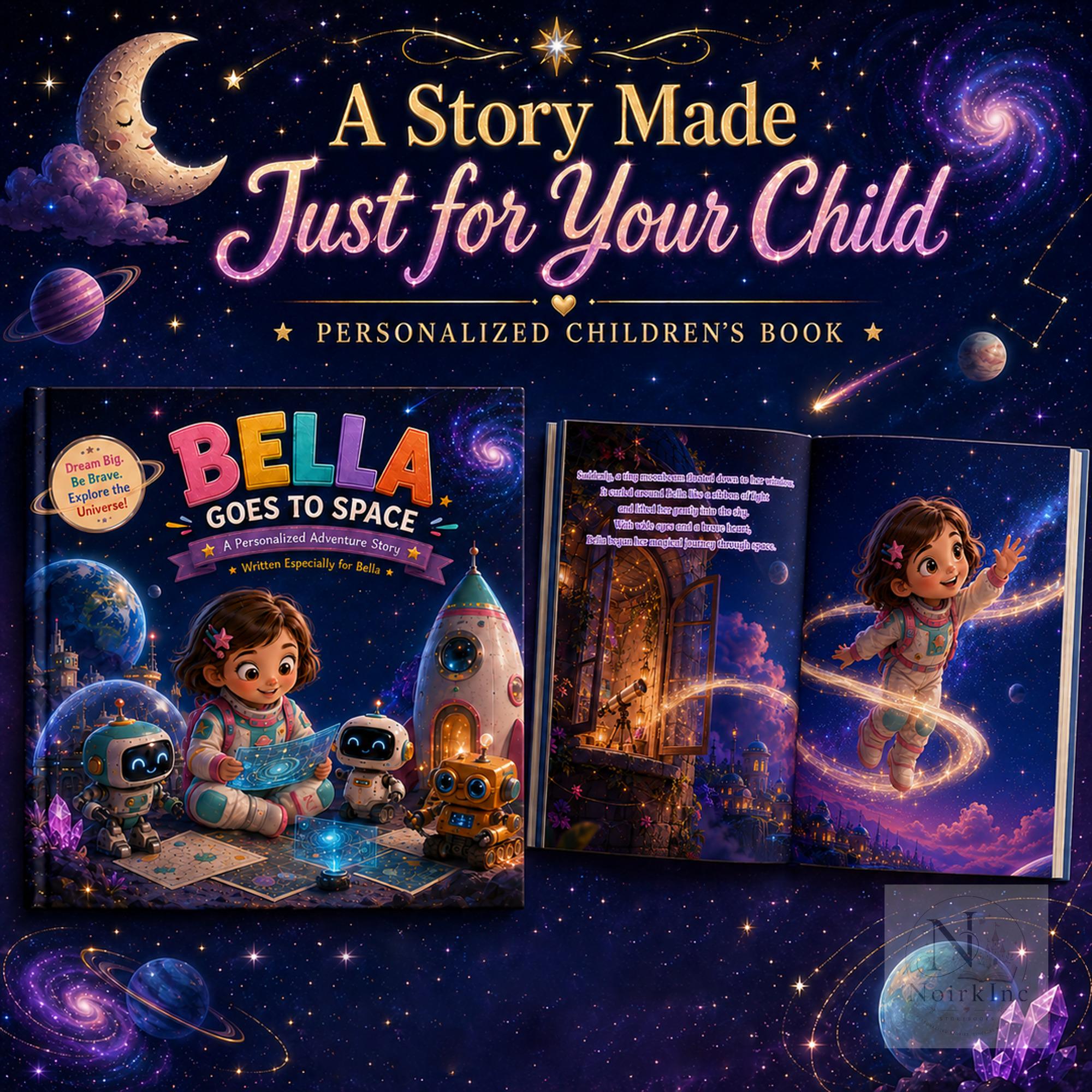 Personalized Space Book for Kids: Custom Astronaut Storybook