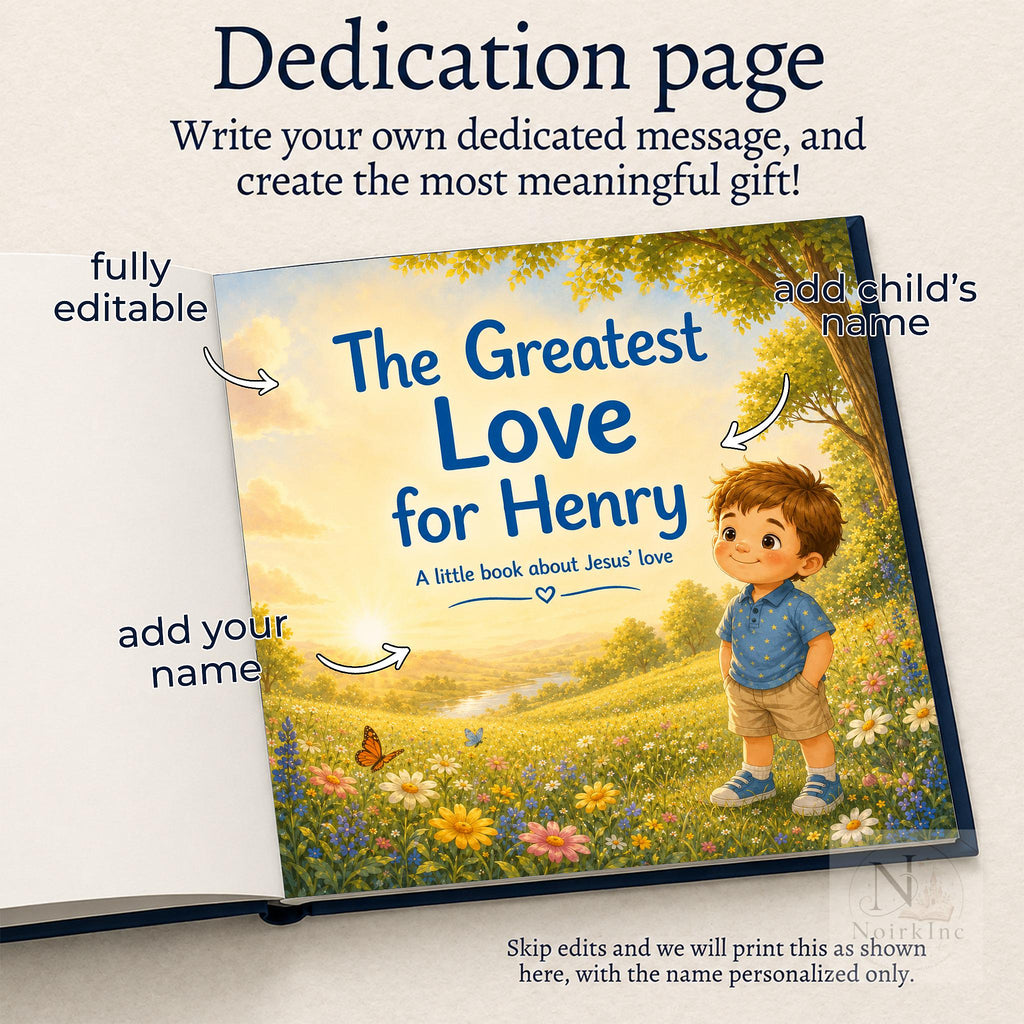 Personalized Christian Children's Book About Jesus' Love