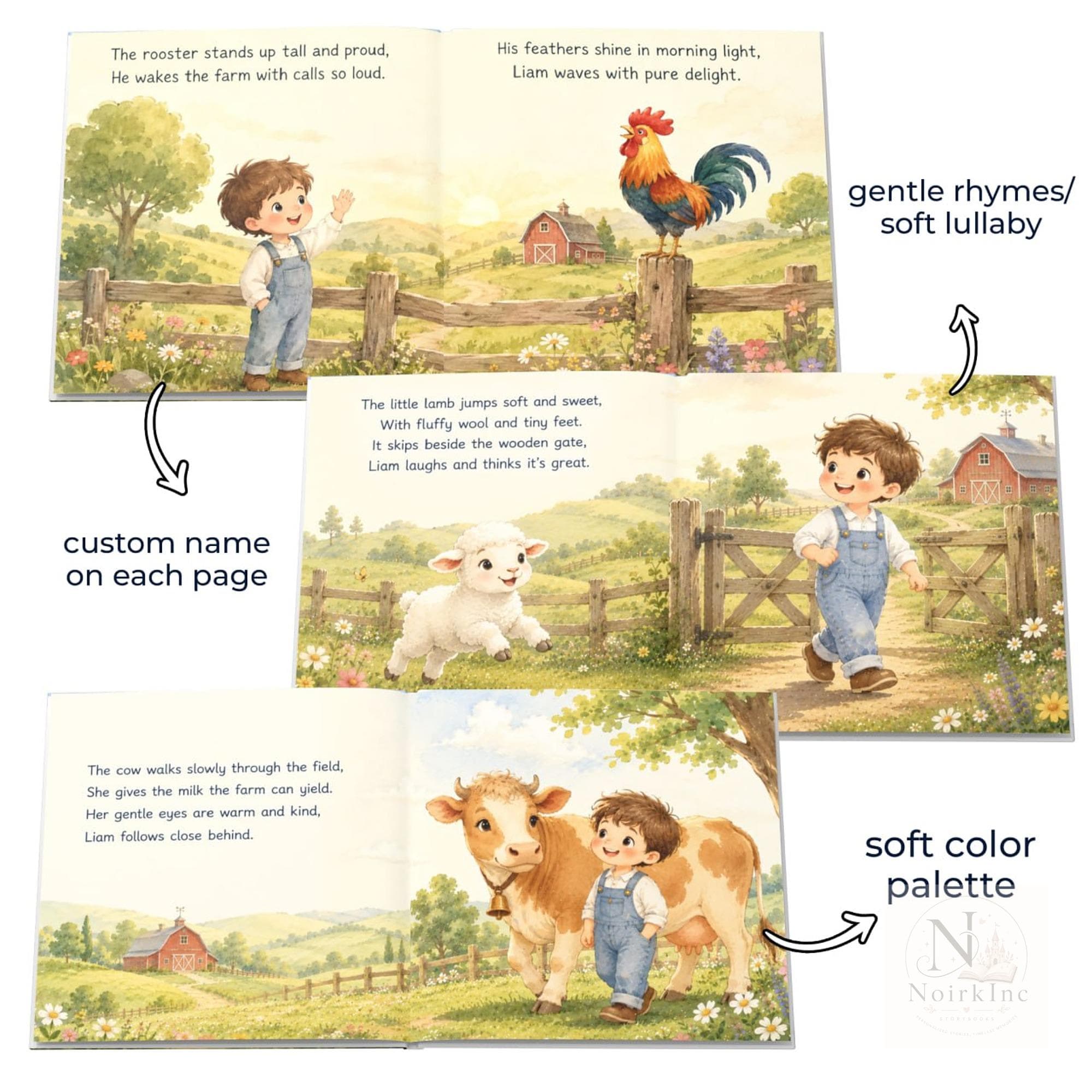 Personalized Farm Animal Book for Kids