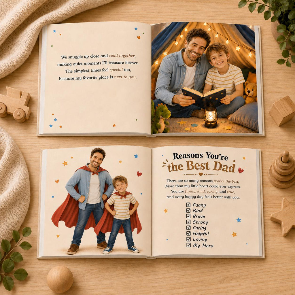 Personalized Dad Book for Father's Day – Custom Photo Storybook