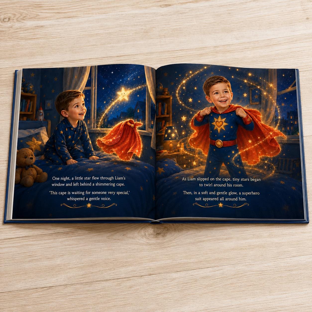 Personalized Superhero Story Book for Kids, Custom Name & Photo