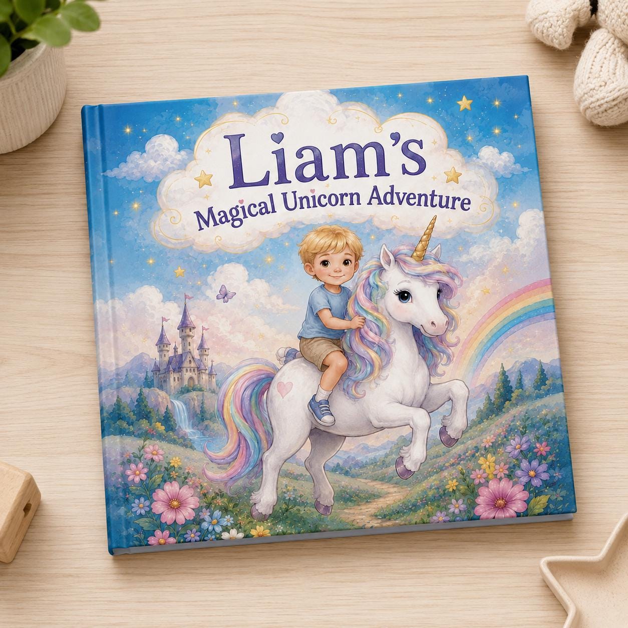 Personalized Unicorn Story Book for Kids, Custom Name Hardcover, Boy or Girl Character, Birthday Gift, Magical Adventure Keepsake for Child