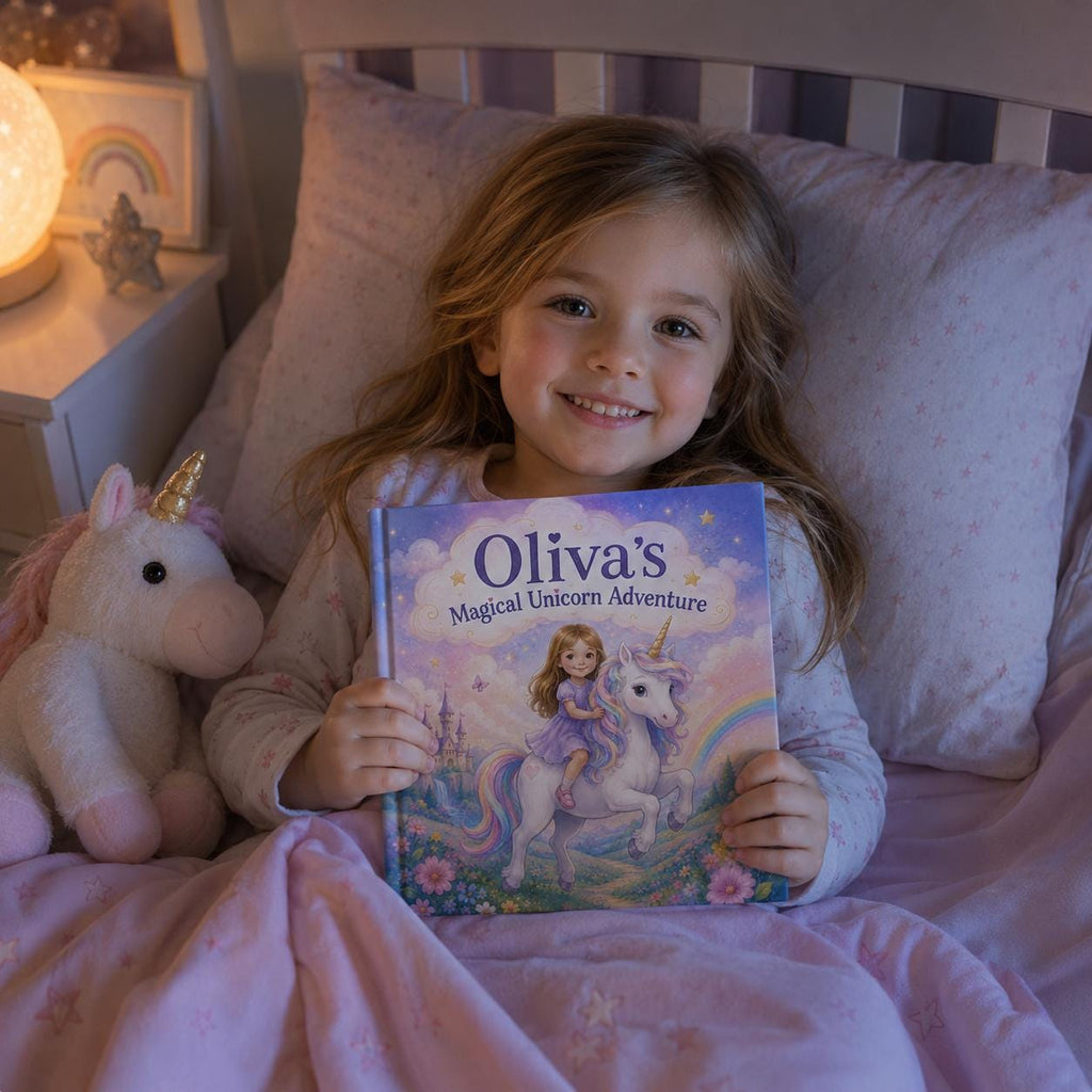 Personalized Unicorn Story Book for Kids, Custom Name Hardcover, Boy or Girl Character, Birthday Gift, Magical Adventure Keepsake for Child