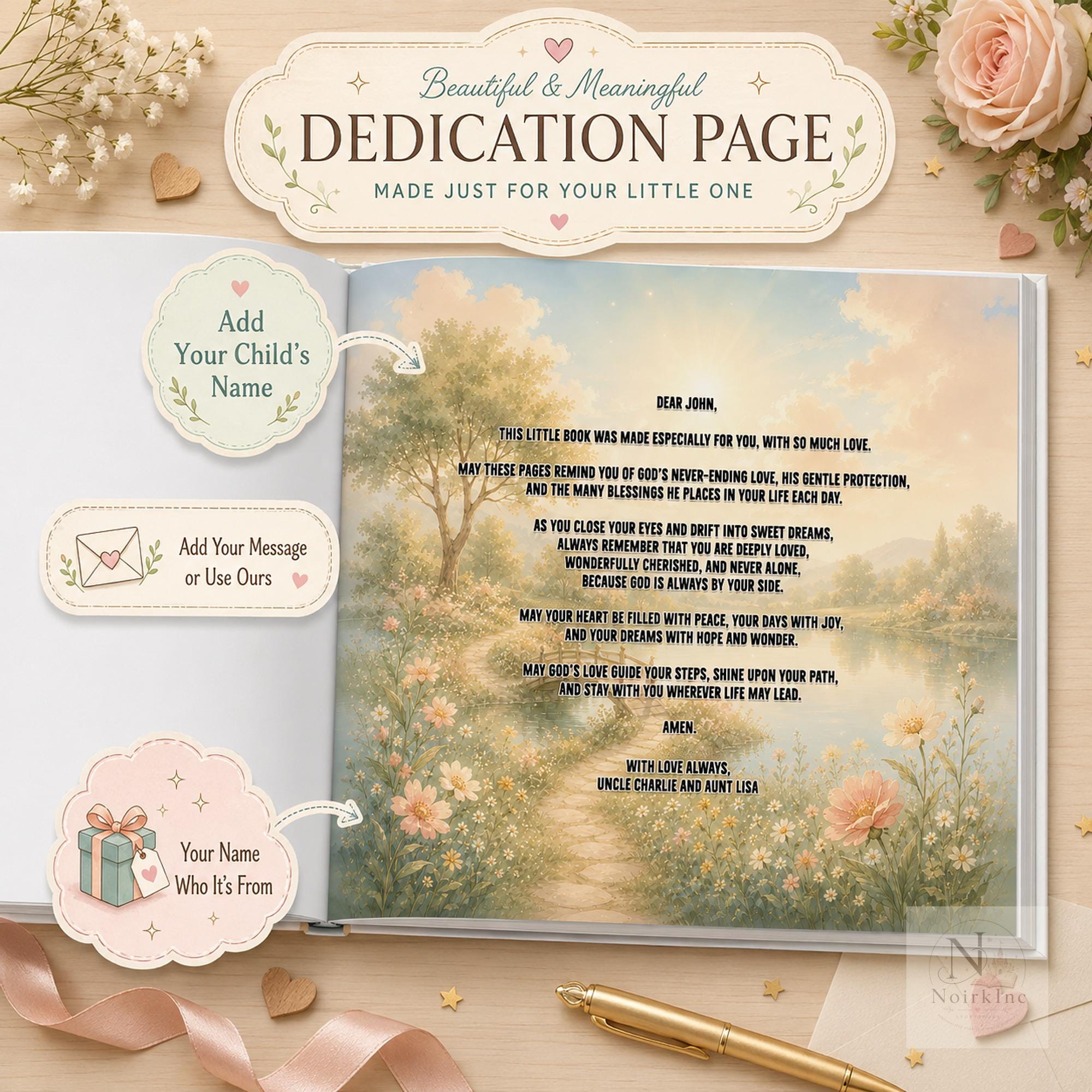 Personalized Christian Baby Book for Boys