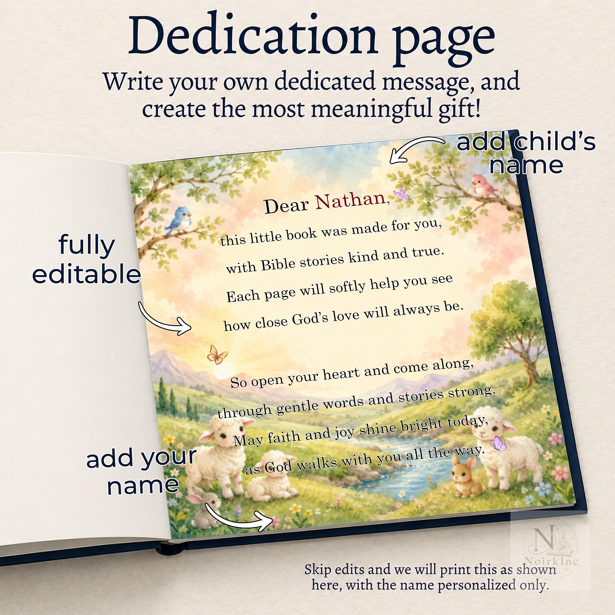 Personalized First Bible Stories Book for Kids