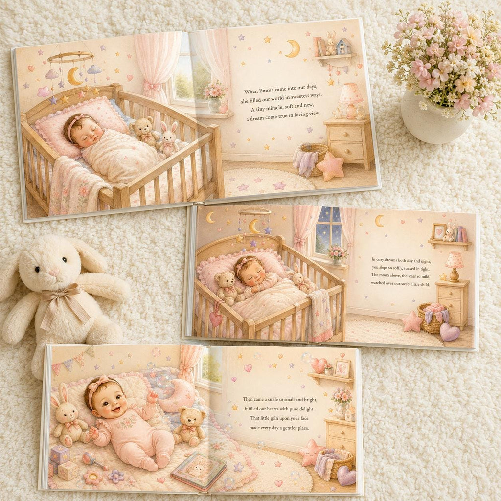 Personalized First Birthday Book | Custom Baby Storybook Keepsake