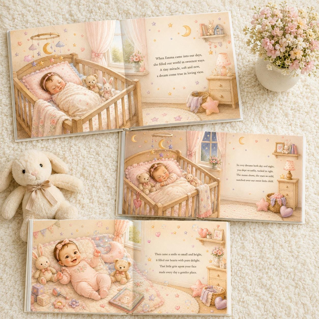 Personalized First Birthday Book | Custom Baby Storybook Keepsake