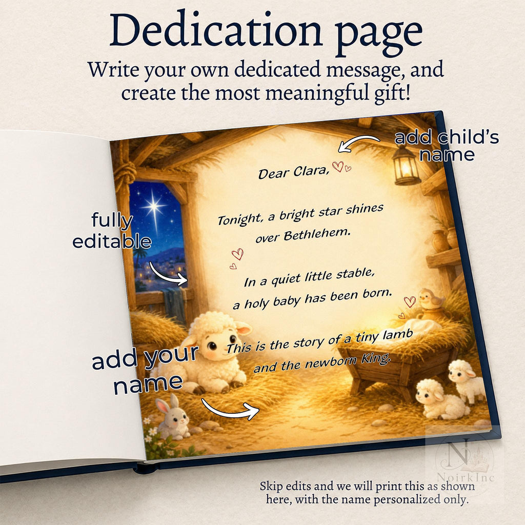Personalized Baptism Book for Babies, Christian Keepsake