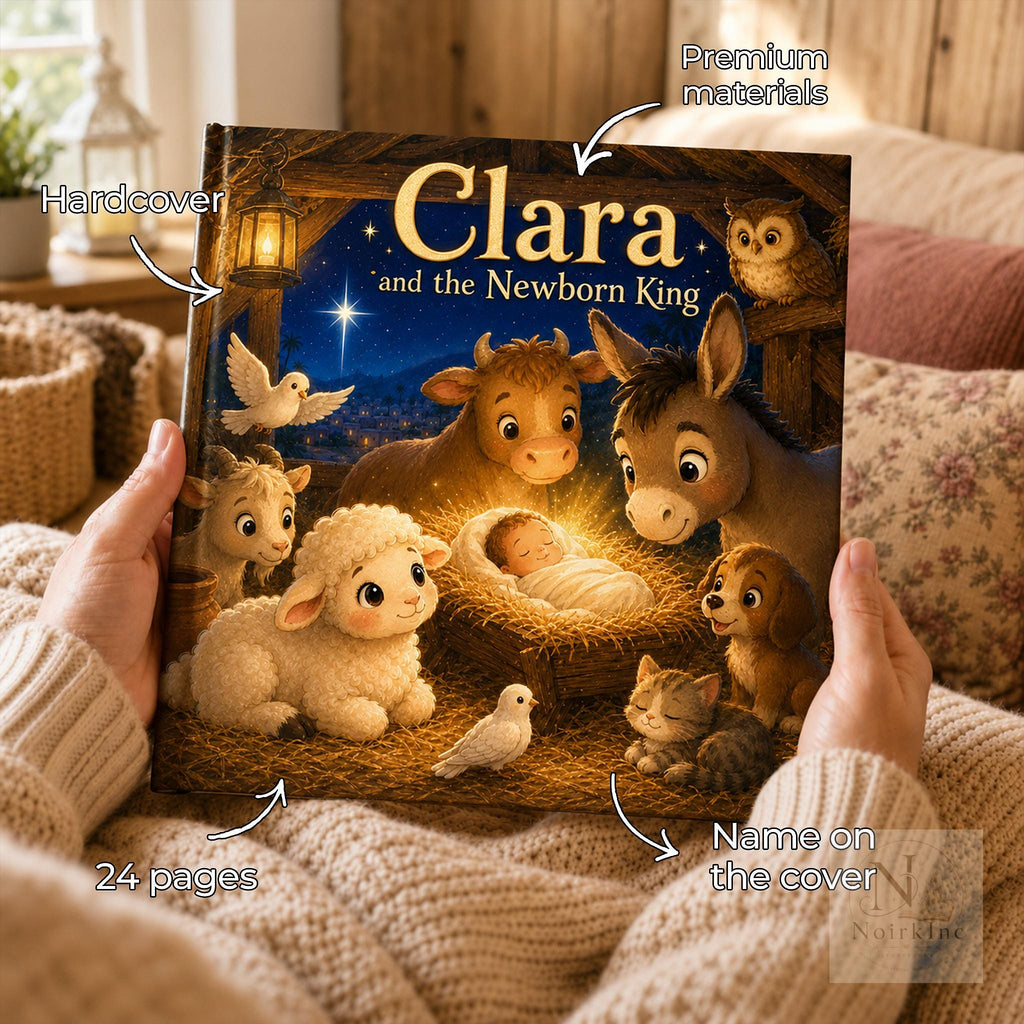 Personalized Baptism Book for Babies, Christian Keepsake
