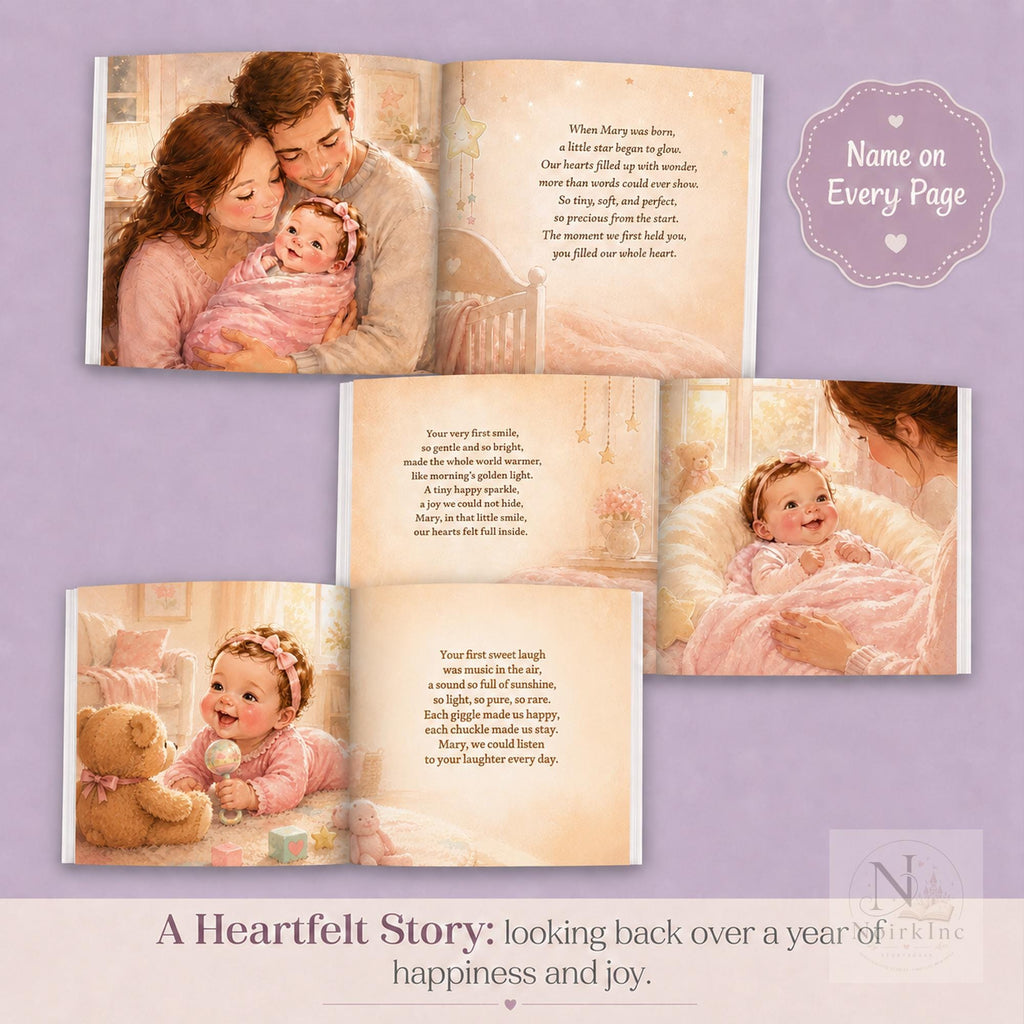 Personalized First Birthday Book for Boys and Girls