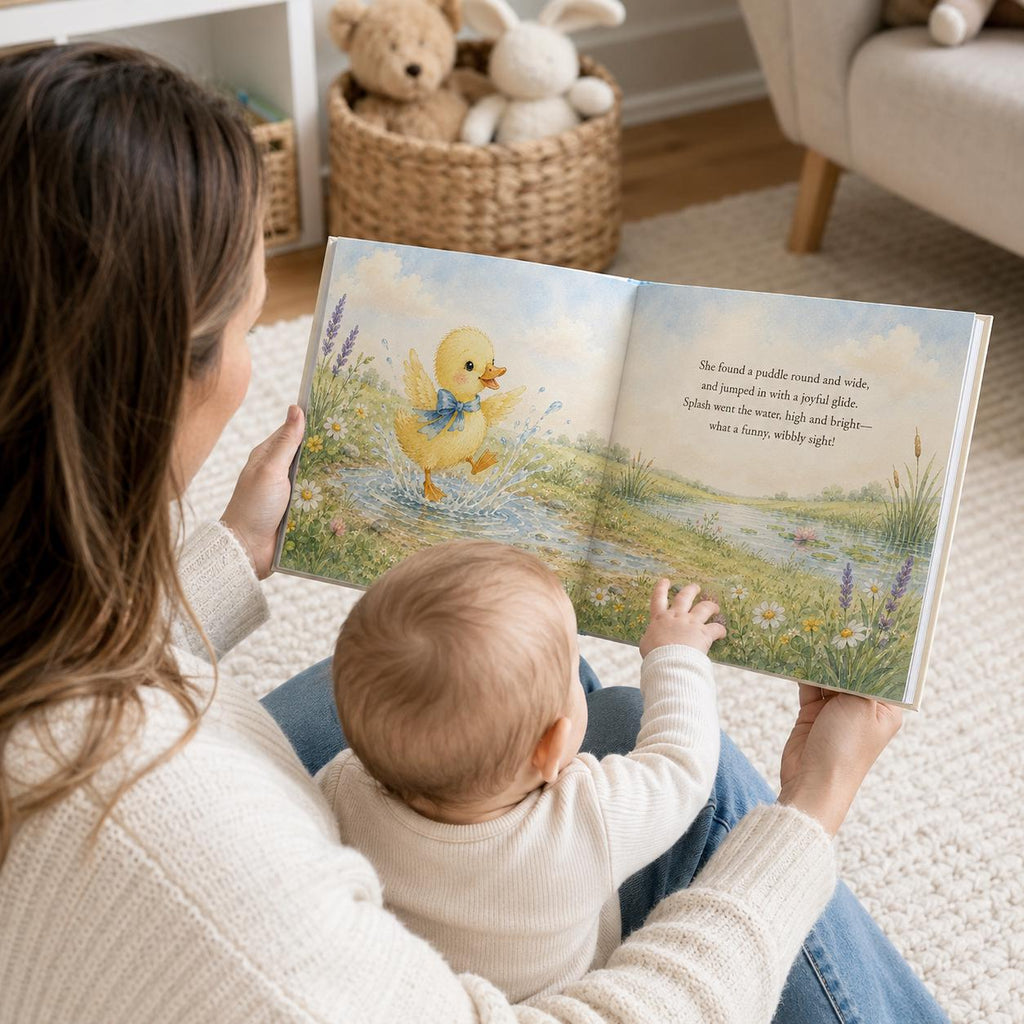 Personalized Duckling Story Book, Custom Name Kids Hardcover Gift