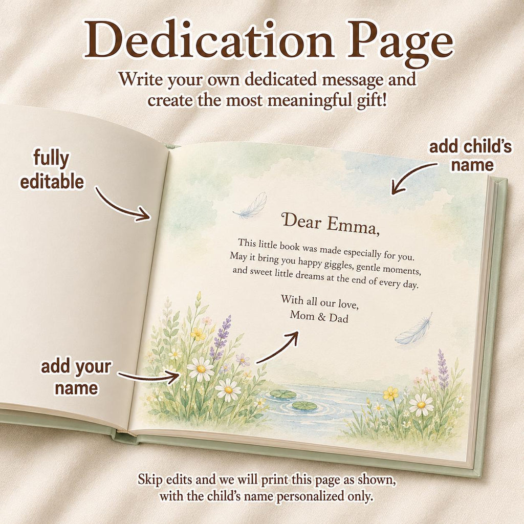 Personalized Duckling Story Book, Custom Name Kids Hardcover Gift