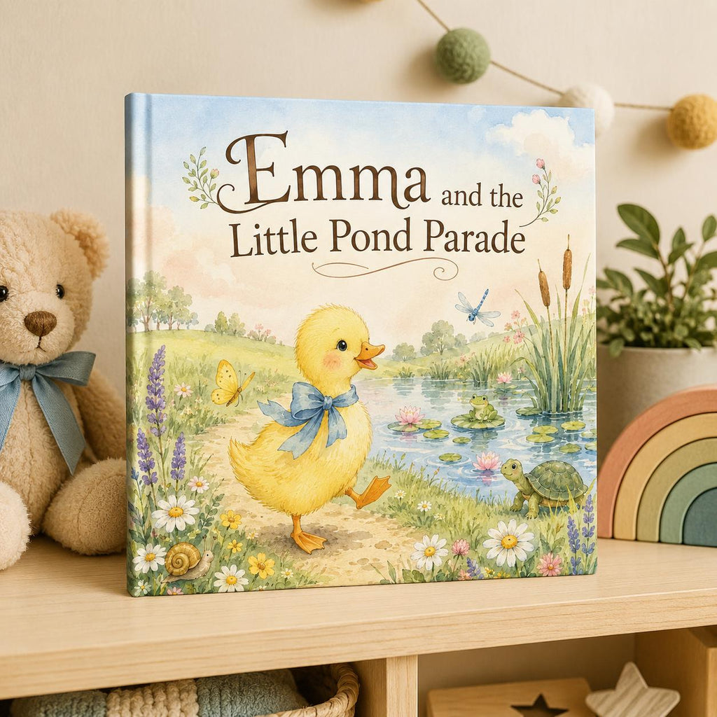 Personalized Duckling Story Book, Custom Name Kids Hardcover Gift