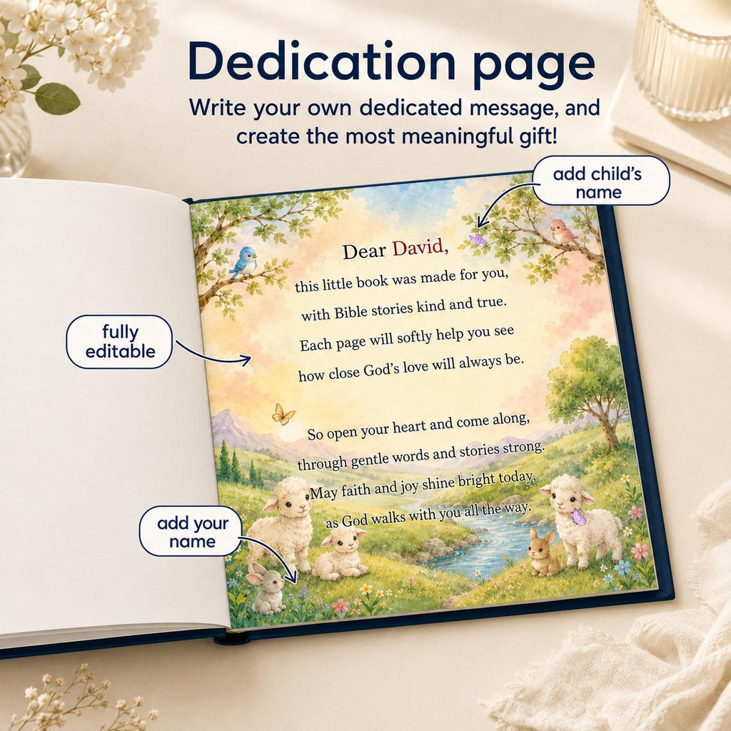 Personalized Bible Story Book for Kids | Custom Baptism Gift