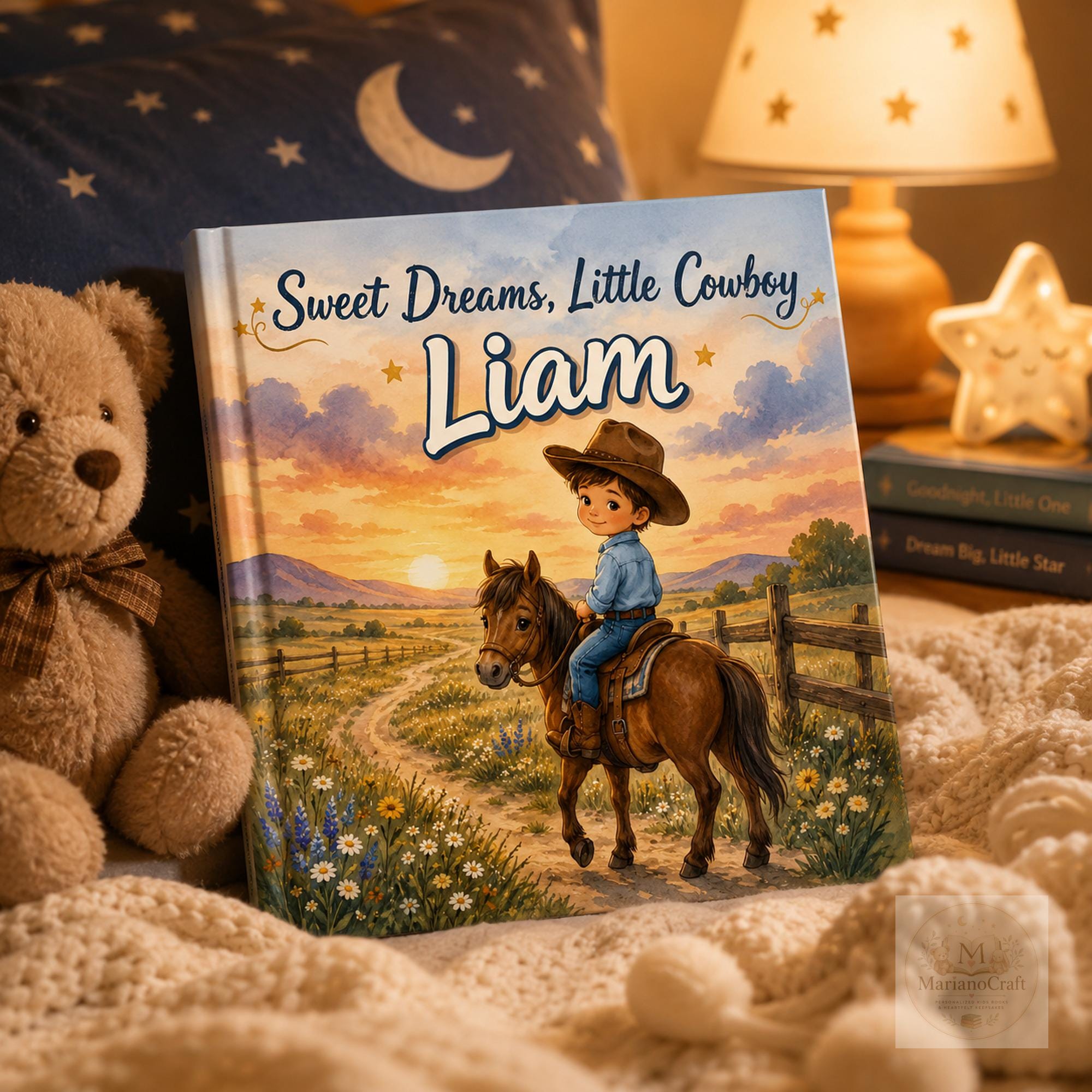 Personalized Cowboy Baby Book With Custom Name