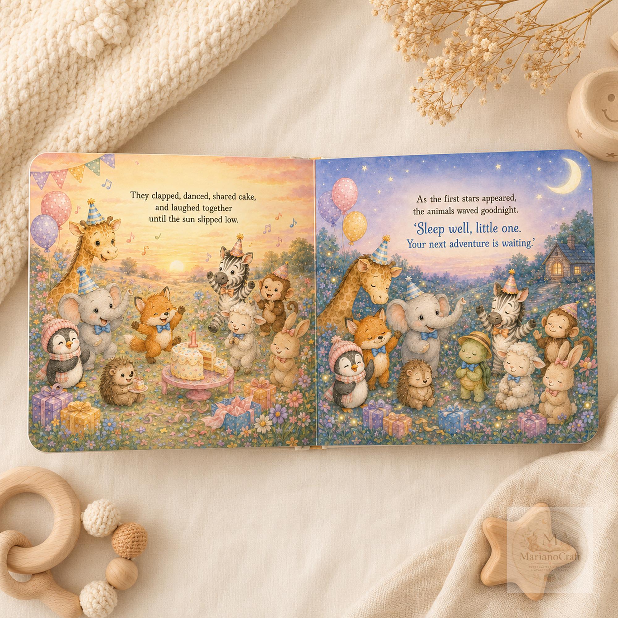 Personalized First Birthday Book for Baby