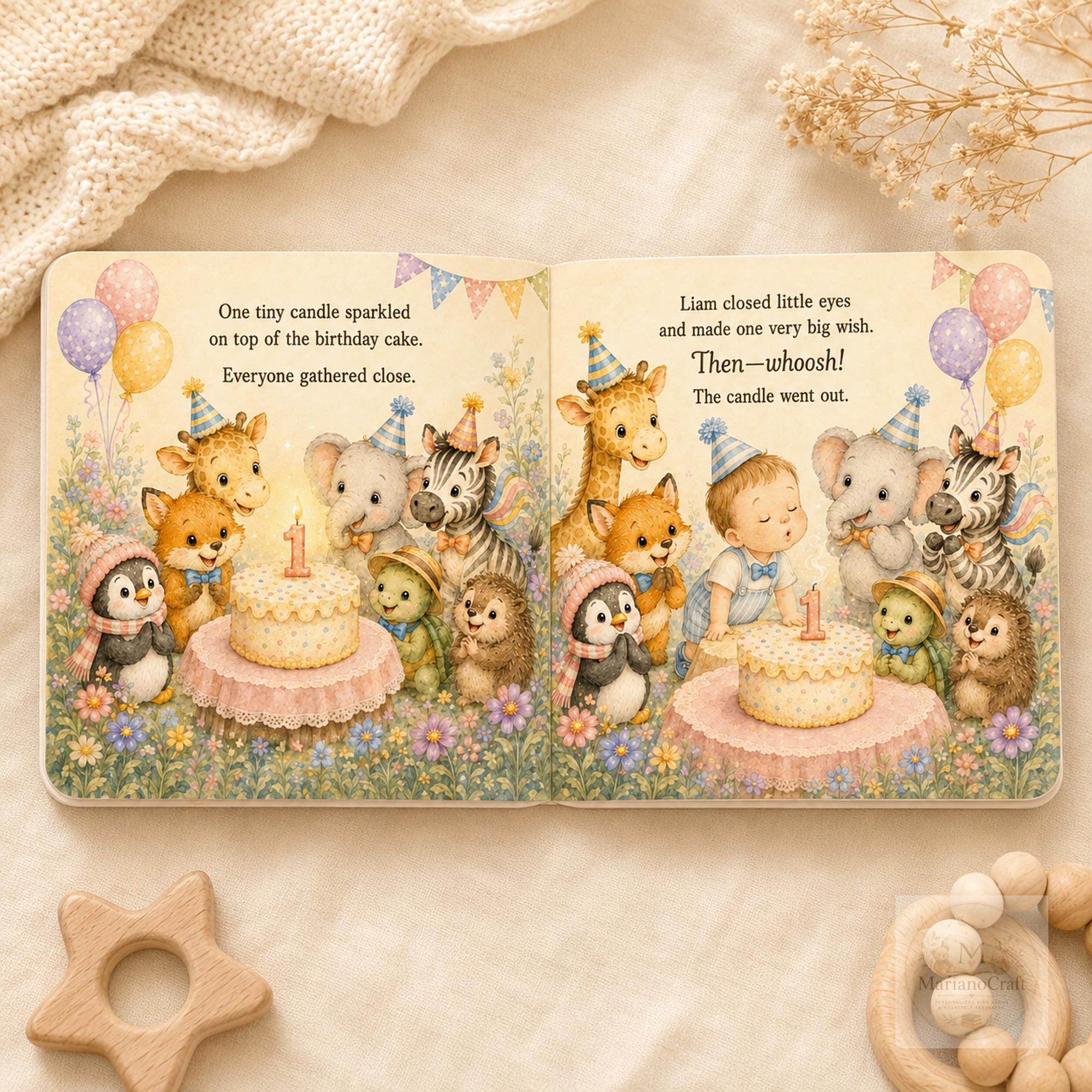 Personalized First Birthday Book for Baby