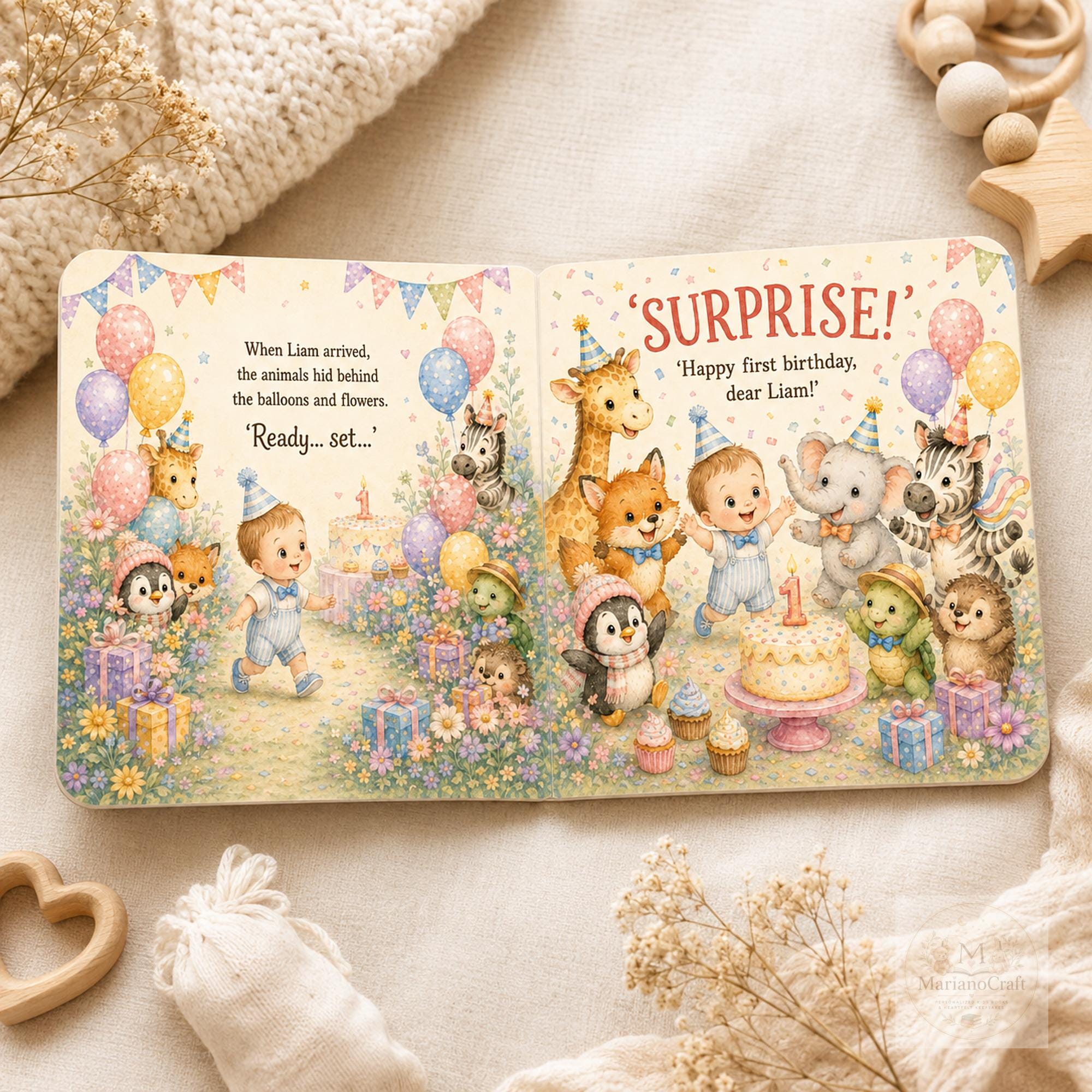 Personalized First Birthday Book for Baby