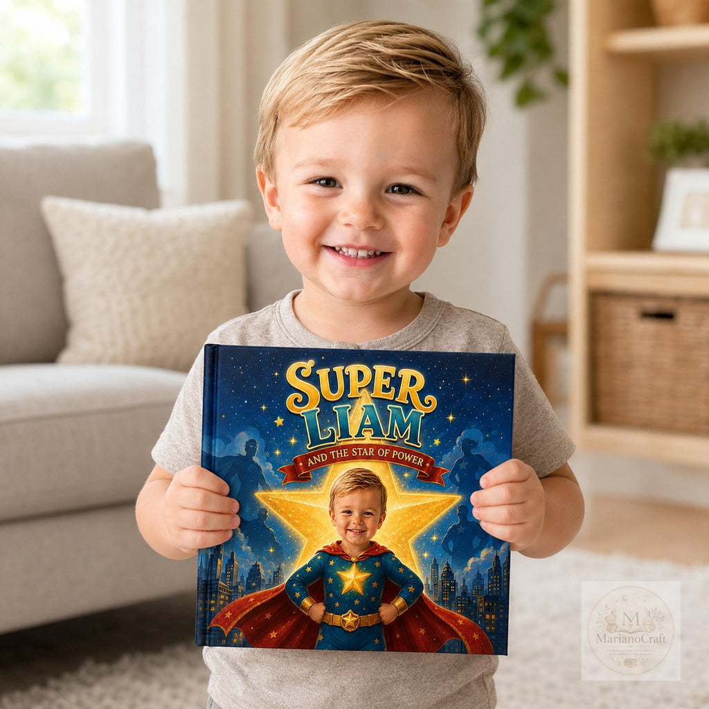 Personalized Superhero Book for Kids With Custom Name and Face